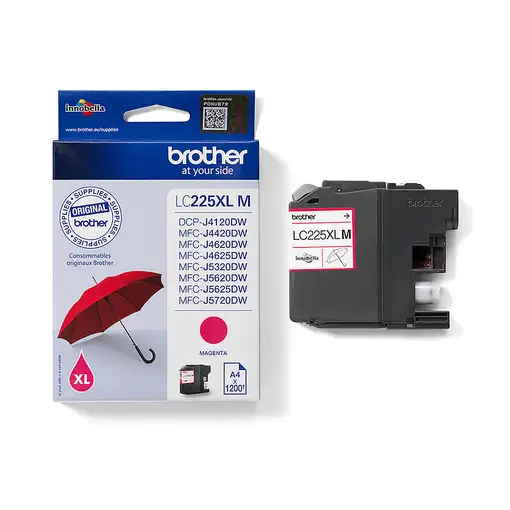 Brother LC225XLM cartucho de tinta 1 pieza(s) Original Magenta