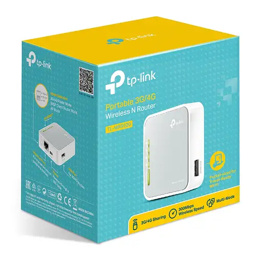 TP-Link TL-MR3020 router inalámbrico Ethernet rápido Banda única (2,4 GHz) 4G Plat
