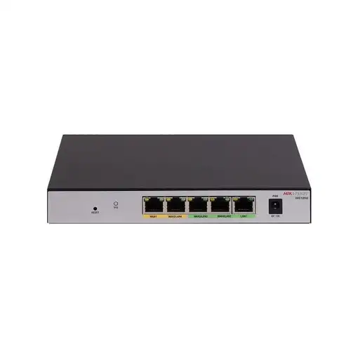 Hikvision DS-3WG105G-SI router Gigabit Ethernet Negro, Gris