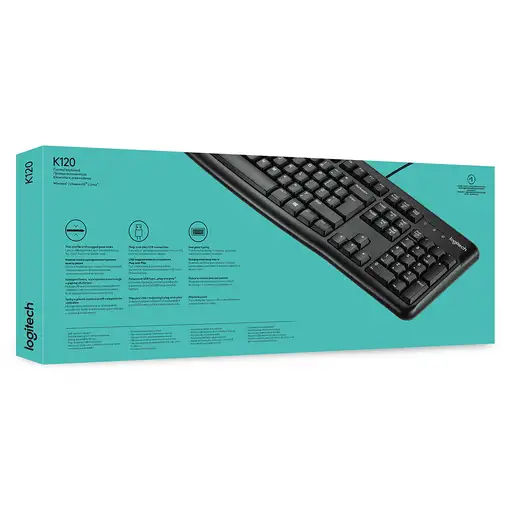 Logitech Keyboard K120 for Business teclado Oficina USB QWERTY Internacional de EE