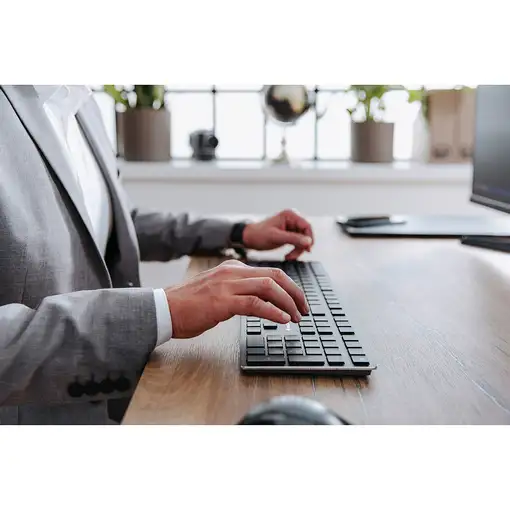 CHERRY KW X ULP teclado Universal USB + RF Wireless + Bluetooth QWERTZ Alemán Negr