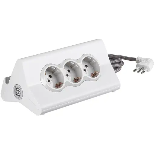 bticino S3713DBU base múltiple 2 m 3 salidas AC Interior Blanco