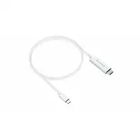 HYPER HD6007WHGL cable HDMI 2,5 m USB-C HDMI tipo A (Estándar) Blanco