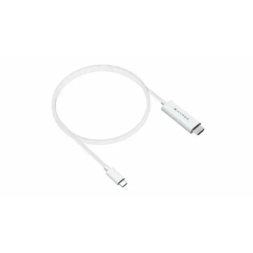HYPER HD6007WHGL cable HDMI 2,5 m USB-C HDMI tipo A (Estándar) Blanco