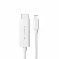 HYPER HD6007WHGL cable HDMI 2,5 m USB-C HDMI tipo A (Estándar) Blanco
