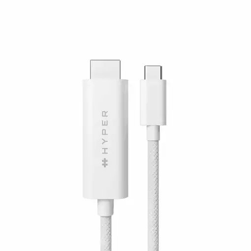 HYPER HD6007WHGL cable HDMI 2,5 m USB-C HDMI tipo A (Estándar) Blanco