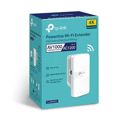 TP-Link TL-WPA7617 adaptador de red PowerLine 1200 Mbit/s Ethernet Wifi Blanco 1 p
