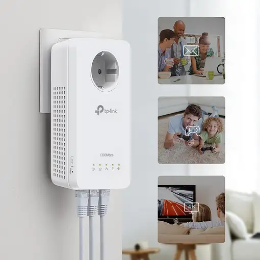 TP-Link TL-WPA8631P KIT adaptador de red PowerLine 300 Mbit/s Ethernet Wifi Blanco