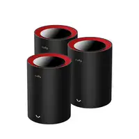 Cudy M3000 3-Pack Doble banda (2,4 GHz / 5 GHz) Wi-Fi 6 (802.11ax) Negro, Rojo 1 I