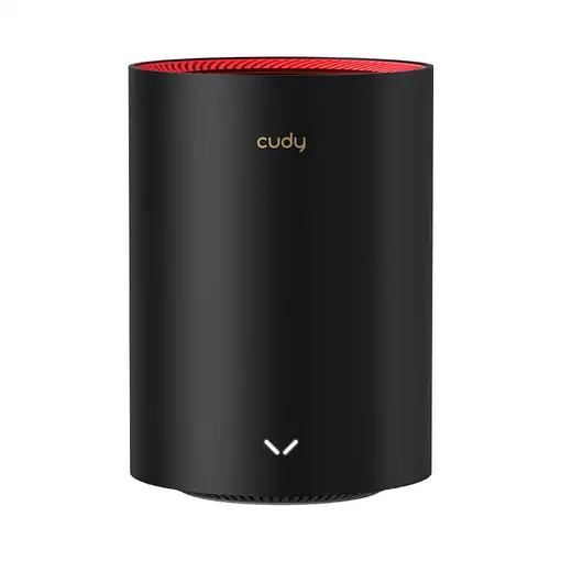 Cudy M3000 3-Pack Doble banda (2,4 GHz / 5 GHz) Wi-Fi 6 (802.11ax) Negro, Rojo 1 I