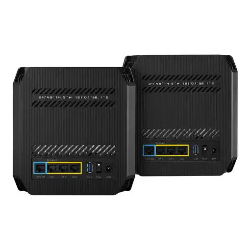 ASUS ROG Rapture GT6 (B-2-PK) Tribanda (2,4 GHz/5 GHz/5 GHz) Wi-Fi 6 (802.11ax) Ne