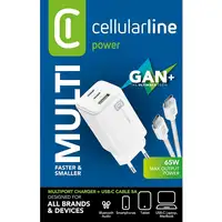Cellularline 8018080480492 Portátil, Smartphone, Tableta Blanco Corriente alterna