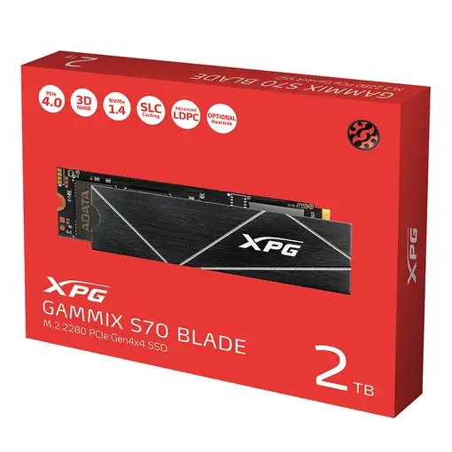 XPG GAMMIX S70 Blade 2 TB M.2 PCI Express 4.0 NVMe 3D NAND