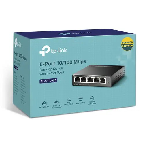 TP-Link TL-SF1005P No administrado Fast Ethernet (10/100) Energía sobre Ethernet (