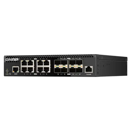 QNAP QSW-M3216R-8S8T switch Gestionado L2/L3 10G Ethernet (100/1000/10000) 1U Negr