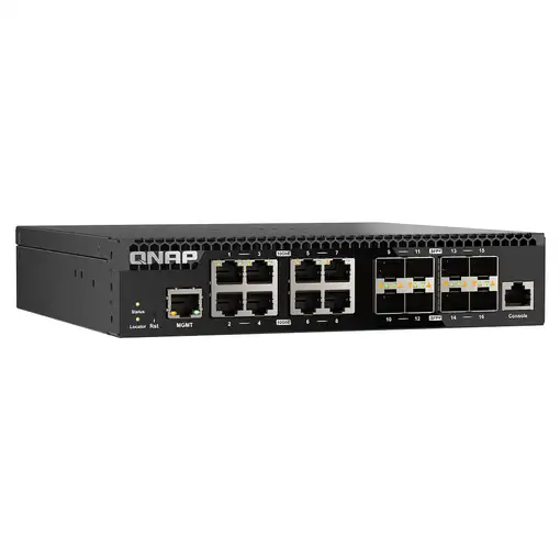 QNAP QSW-M3216R-8S8T switch Gestionado L2/L3 10G Ethernet (100/1000/10000) 1U Negr