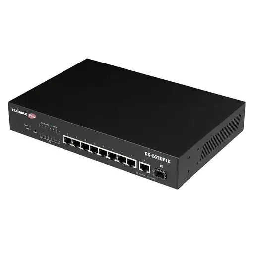 Edimax Switch GS-5210PLG Gestionado Gigabit Ethernet (10/100/1000) Energía sobre E