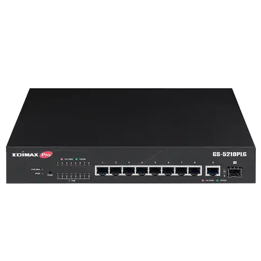 Edimax Switch GS-5210PLG Gestionado Gigabit Ethernet (10/100/1000) Energía sobre E
