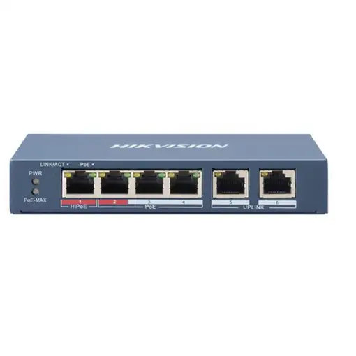 Hikvision DS-3E0106HP-E switch No administrado Fast Ethernet (10/100) Energía sobr