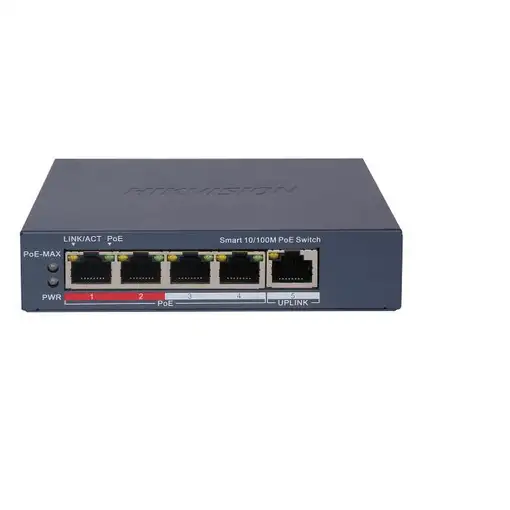 Hikvision DS-3E1105P-EI switch Gestionado Fast Ethernet (10/100) Energía sobre Eth