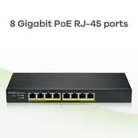 Zyxel GS1915-8EP Gestionado L2 Gigabit Ethernet (10/100/1000) Energía sobre Ethern