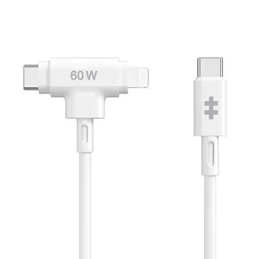 HYPER HyperJuice cable USB USB 2.0 1,5 m USB C USB C/Lightning Blanco