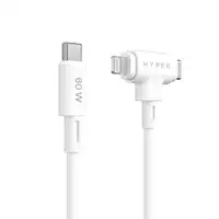 HYPER HyperJuice cable USB USB 2.0 1,5 m USB C USB C/Lightning Blanco