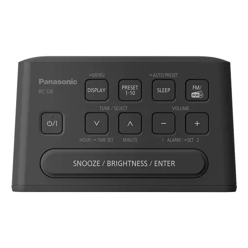 Panasonic RC-D8EG-K radio Reloj Negro