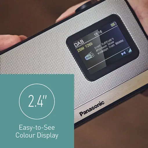 Panasonic RF-D15 Portátil Digital Negro, Plata