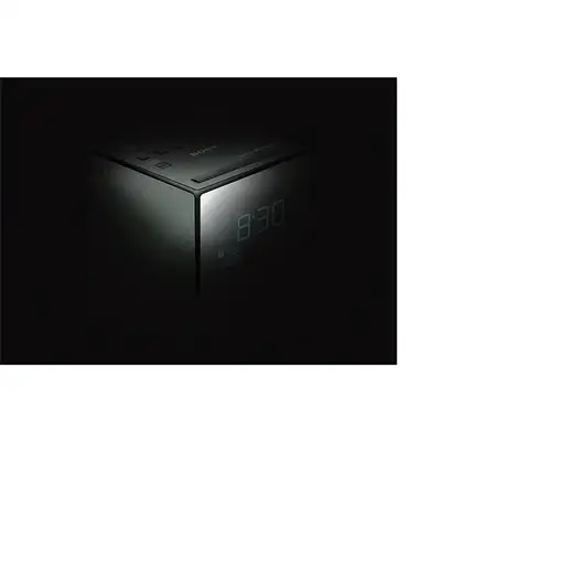 Sony XDRC1DBP radio Reloj Negro, Plata