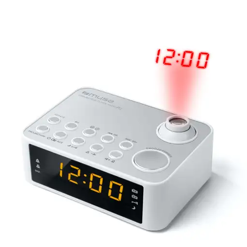Muse M-178 PW Reloj Digital Plata, Blanco