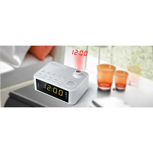 Muse M-178 PW Reloj Digital Plata, Blanco