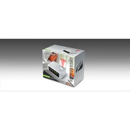 Muse M-178 PW Reloj Digital Plata, Blanco