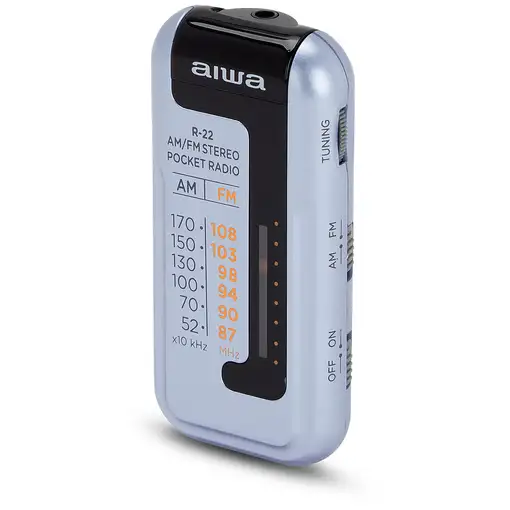 Aiwa R-22SL radio Portátil Analógica Plata