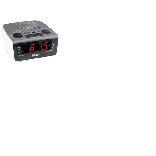 ELBE CR-932 radio Reloj Negro, Blanco