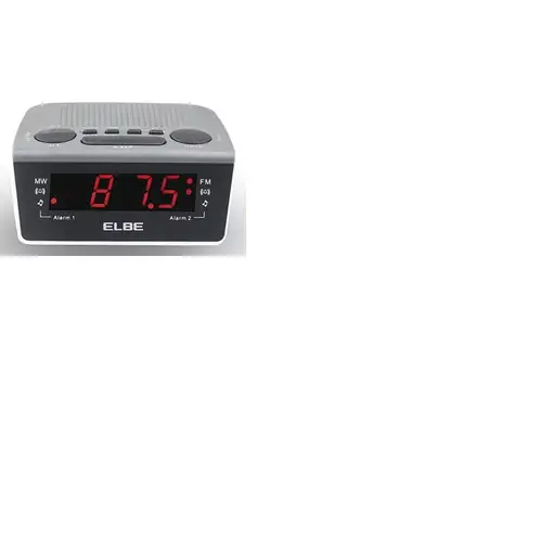 ELBE CR-932 radio Reloj Negro, Blanco