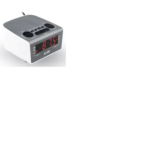 ELBE CR-932 radio Reloj Negro, Blanco