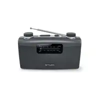 Muse M-058 R Portátil Analógica Negro, Gris