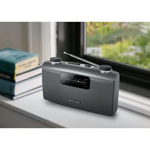 Muse M-058 R Portátil Analógica Negro, Gris