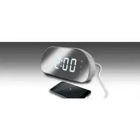 Muse M-170CMR radio Reloj Digital Espejo, Blanco