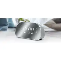 Muse M-170CMR radio Reloj Digital Espejo, Blanco