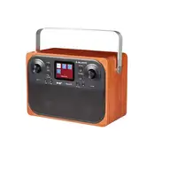 New Majestic RT-197 DAB Reloj Digital Negro, Madera