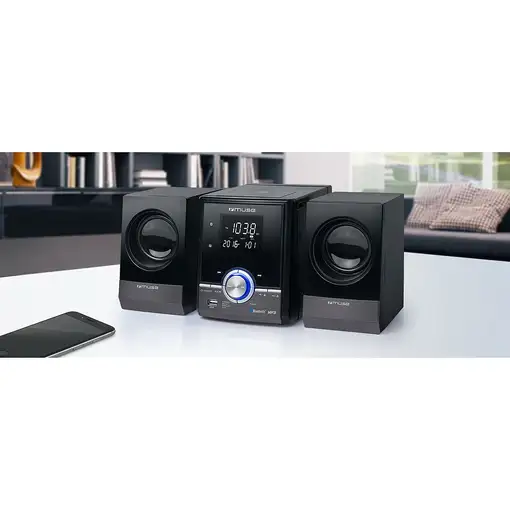 Muse M-38 BT Microcadena de música para uso doméstico 10 W Negro