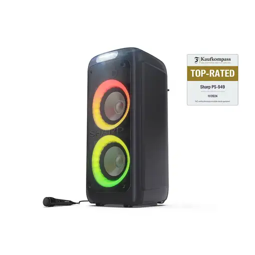 Sharp PS-949 altavoz portátil o de fiesta Altavoz para fiestas Negro