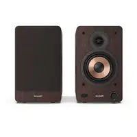 Sharp BOOKSHELF SPEAKERS De 2 vías Marrón Inalámbrico y alámbrico 60 W
