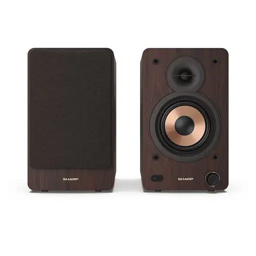 Sharp BOOKSHELF SPEAKERS De 2 vías Marrón Inalámbrico y alámbrico 60 W