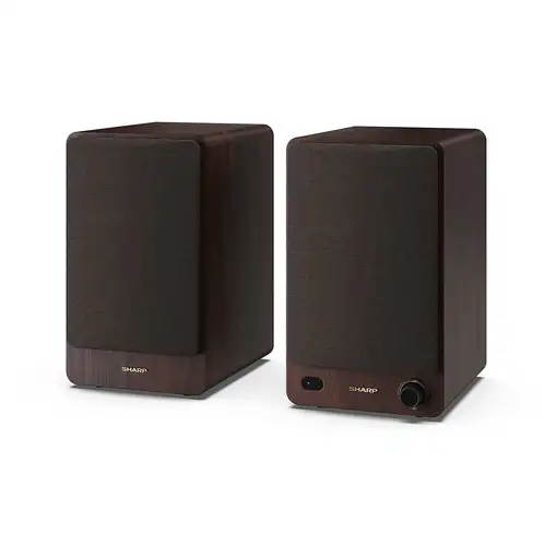 Sharp BOOKSHELF SPEAKERS De 2 vías Marrón Inalámbrico y alámbrico 60 W