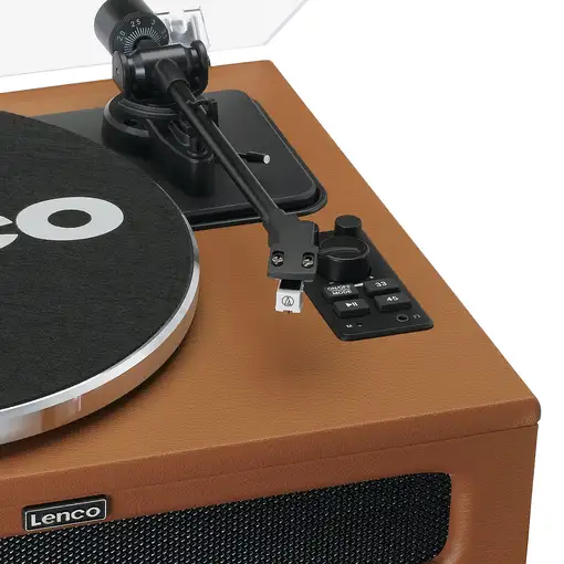 Lenco LS-430BN tocadisco Tocadiscos de tracción por correa Marrón Manual