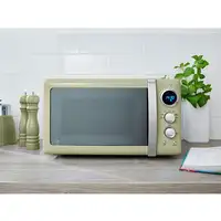 Retro Set Desayuno Hervidor Agua 1,8L, Tostadora,Microondas 20L, STRP2070GNEU SWAN