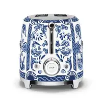 Smeg TSF01DGBEU tostadora 2 rebanada(s) 950 W Azul, Blanco